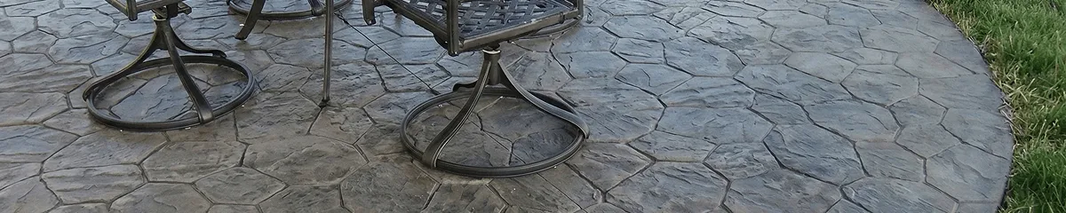 Garden relaxation area with professionally installed stone flooring in Gilbert AZ